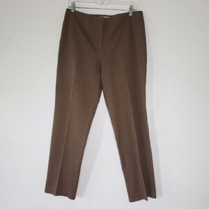 Fabulously Slimming By Chicos Womens Pants Size 1 Short Neutral Stretch Casual